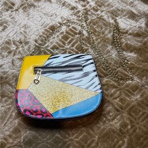 Multicolor Patchwork Chain Bag